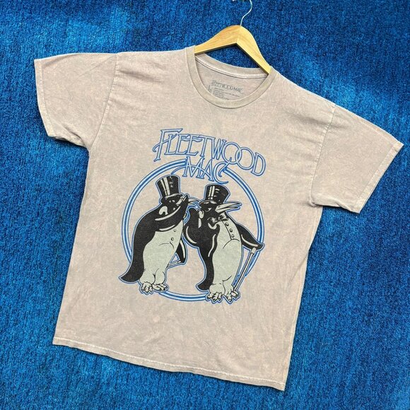 Fleetwood Mac Rumours Album Fancy Penguins Rock Band Tee L - Picture 3 of 4
